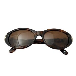 Brighton Duke of Earl Sunglasses Tortoise Silver Scroll Oval SG377-135 Handmade